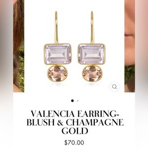 NWOT Amelia Rose Valencia Earrings in Blush & Champagne!
